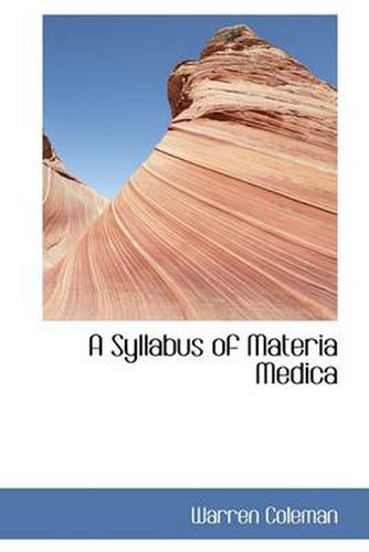 Cover image for A Syllabus of Materia Medica