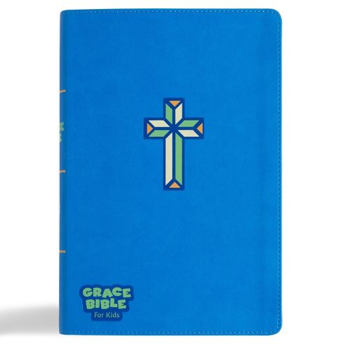 CSB Grace Bible for Kids, Blue Leathertouch (Dyslexia Friendly)