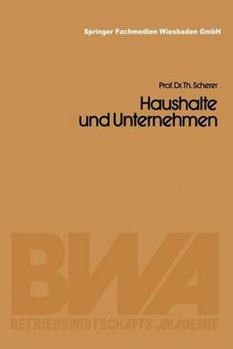 Cover image for Haushalte Und Unternehmen