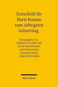 Cover image for Festschrift fur Horst Konzen zum siebzigsten Geburtstag