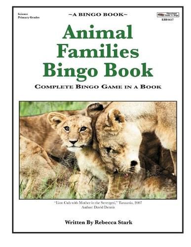 Cover image for Animal Families Bingo Book: Complete Bingo Game In A Book