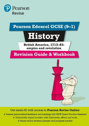 Cover image for Pearson REVISE Edexcel GCSE (9-1) History British America Revision Guide and Workbook: for home learning, 2022 and 2023 assessments and exams
