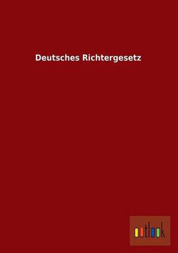 Cover image for Deutsches Richtergesetz