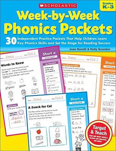 Cover image for Week-By-Week Phonics Packets: Grades K-3