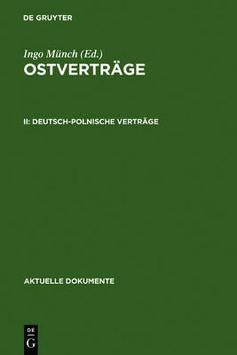 Cover image for Deutsch-Polnische Vertrage