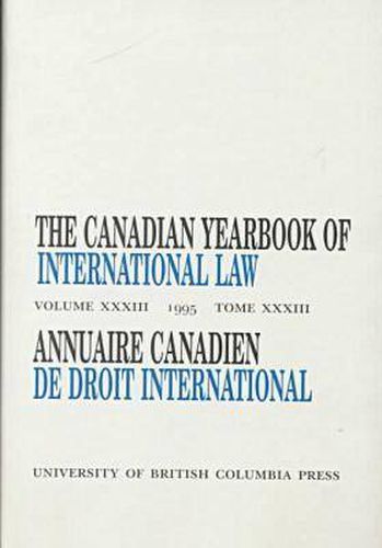 Cover image for The Canadian Yearbook of International Law, Vol. 33, 1995