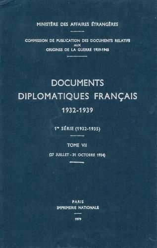 Cover image for Documents Diplomatiques Francais: 1934 - Tome II (27 Juillet - 31 Octobre)