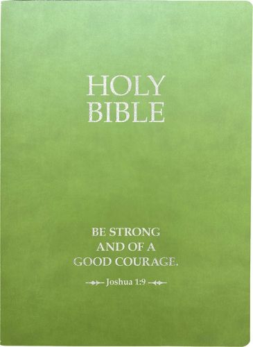 KJV Holy Bible, Be Strong and Courageous Life Verse Edition, Large Print, Olive Ultrasoft