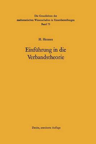 Cover image for Einfuhrung in Die Verbandstheorie