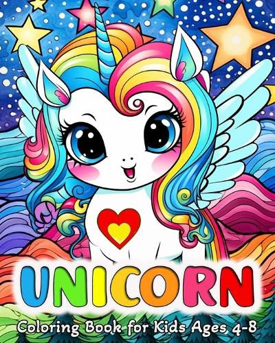 Cover image for Unicorn Coloring Book for Kids Ages 4-8