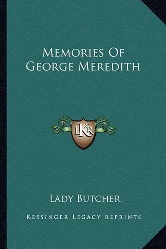 Cover image for Memories of George Meredith