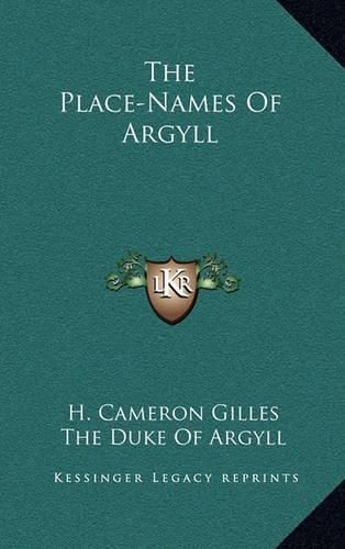 Cover image for The Place-Names of Argyll