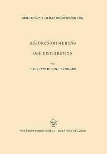 Cover image for Die OEkonomisierung Der Distribution