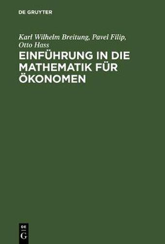 Cover image for Einfuhrung in die Mathematik fur OEkonomen