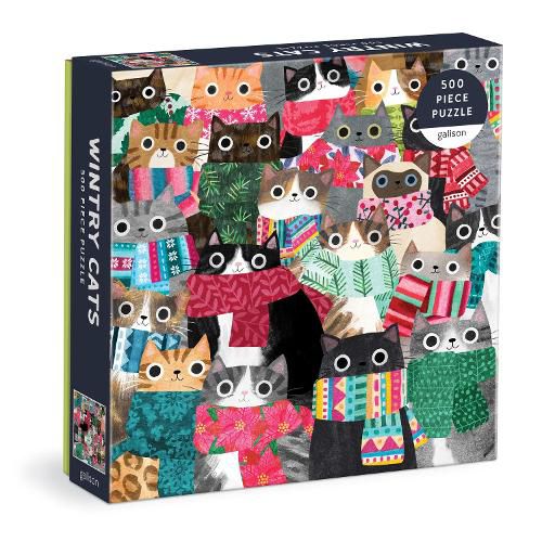 Cover image for Wintry Cats 500 Piece Puzzle
