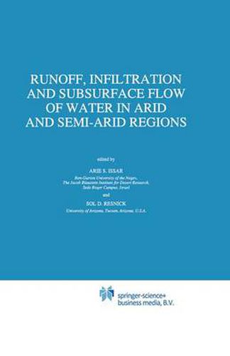 Cover image for Runoff, Infiltration and Subsurface Flow of Water in Arid and Semi-Arid Regions