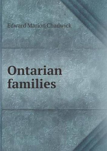 Cover image for Ontarian families