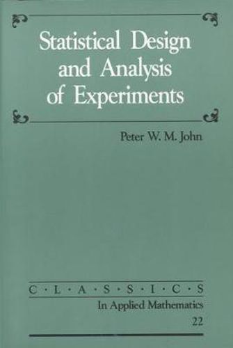 Cover image for Statistical Design and Analysis of Experiments