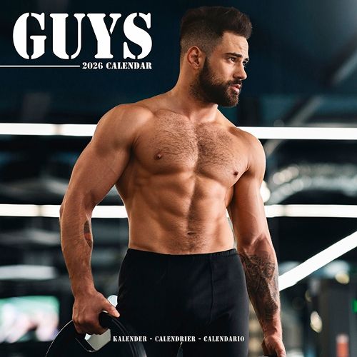 Cover image for Guys Calendar 2026 Square Sexy Guys Glamour Wall Calendar - 16 Month