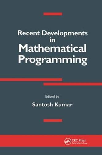 Cover image for Recent Developments in Mathematical Programming: On behalf of the Australian Society for Operations Research