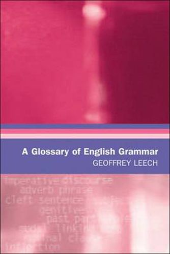 Cover image for A Glossary of English Grammar