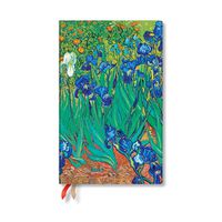 Cover image for Van Gogh's Irises Maxi 12-month Horizontal Softcover Flexi Dayplanner 2025 (Elastic Band Closure)