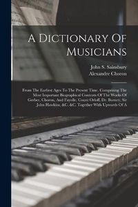 Cover image for A Dictionary Of Musicians