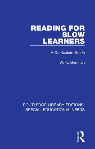 Cover image for Reading for Slow Learners: A Curriculum Guide