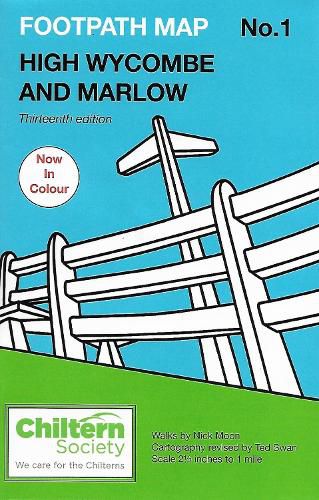 Cover image for Map 1 Chiltern Society Footpath Map No. 1 High Wycombe and Marlow: Thirteenth Edition - In Colour