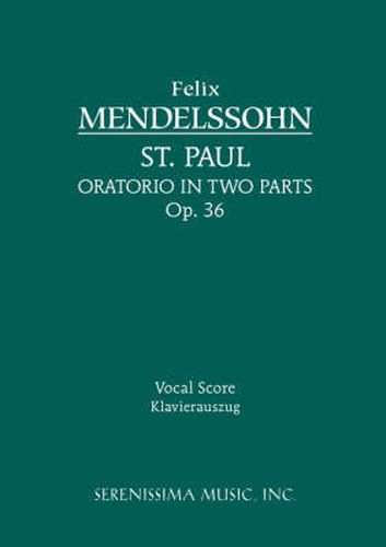 Cover image for St. Paul, Op.36: Vocal Score