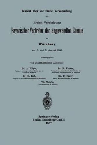 Bericht UEber Die Funfte Versammlung Der Freien Vereinigung Bayerischer Vertreter Der Angewandten Chemie