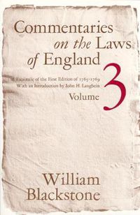 Cover image for Commentaries on the Laws of England, Volume 3