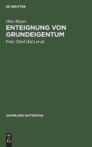 Cover image for Enteignung von Grundeigentum