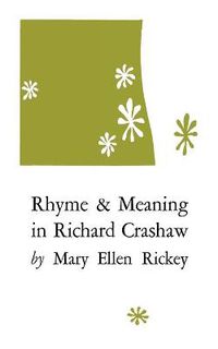 Cover image for Rhyme and Meaning in Richard Crashaw
