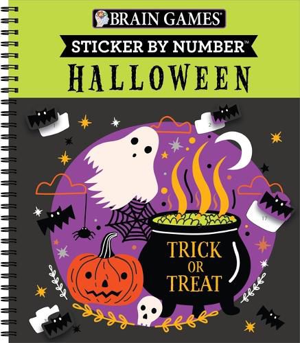 Brain Games - Sticker by Number: Halloween (Trick or Treat Cover)