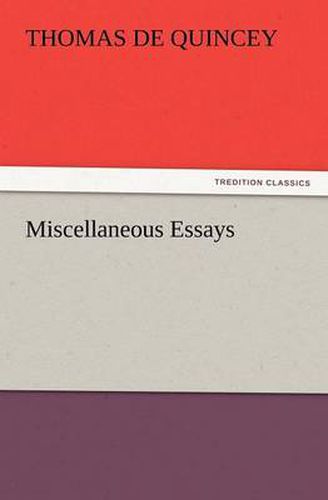 Cover image for Miscellaneous Essays