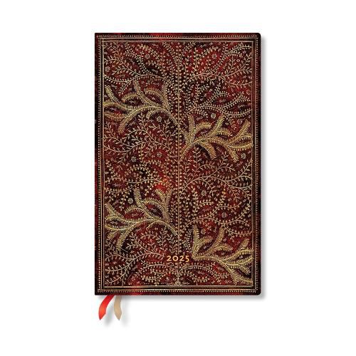 Wildwood (Tree of Life) Maxi 12-month Horizontal Softcover Flexi Dayplanner 2025 (Elastic Band Closure)