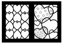 Cover image for Hearts Stained Glass Coloring Book