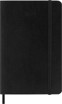 Cover image for Moleskine 2024 Weekly Notebook Diary - Pocket Black Soft Cover