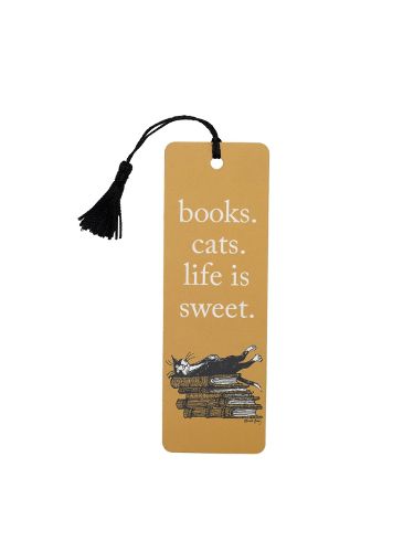 Cover image for Books. Cats. Life is Sweet. Bookmark