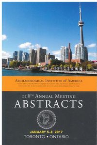 Cover image for Archaeological Institute of America 118th Annual Meeting Abstracts, Volume 40
