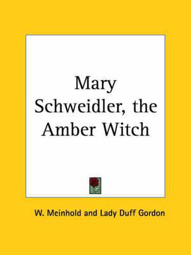 Cover image for Mary Schweidler, the Amber Witch (1845)