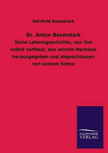 Cover image for Dr. Anton Baumstark