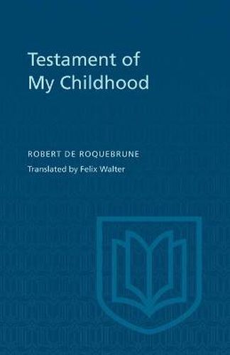 Cover image for Testament of My Childhood