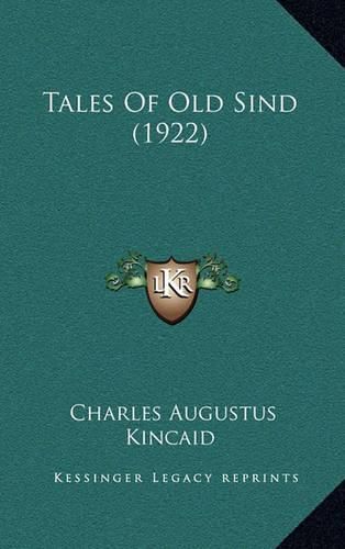 Cover image for Tales of Old Sind (1922)