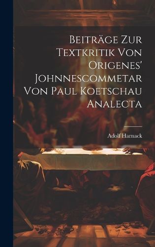 Cover image for Beitraege Zur Textkritik Von Origenes' Johnnescommetar Von Paul Koetschau Analecta