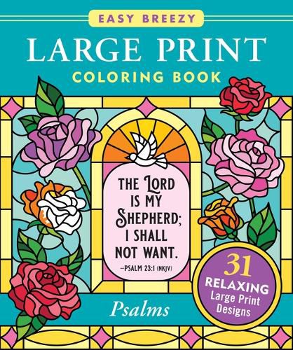 Cover image for Psalms Large Print Coloring Book - Big and Simple Designs for All Ages
