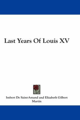 Last Years of Louis XV