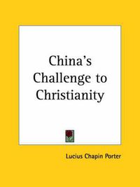 Cover image for China's Challenge to Christianity (1924)