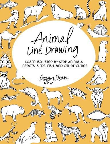 Animal Line Drawing: Learn 150+ Step-by-Step Animals, Insects, Birds, Fish, and Other Cuties
